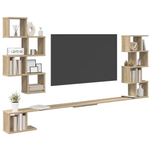 Vidaxl Étagère Murale Pour Téléviseur Chêne Sonoma 200 X 15 X 94 Cm