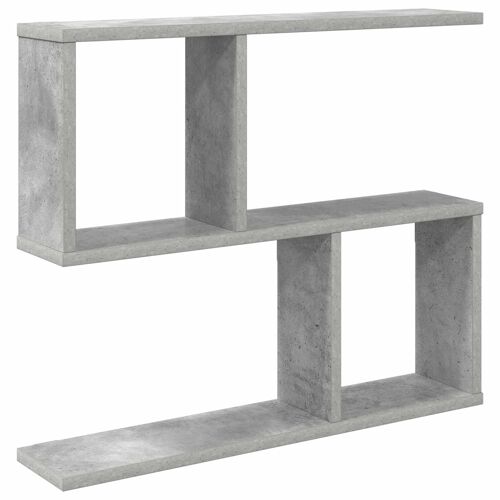 vidaXL Étagère Murale Gris béton 60 x 12 x 50,5 cm Bois d'ingénierie