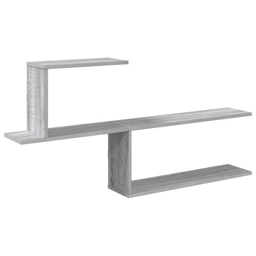 vidaXL Étagère Murale Sonoma gris 122 x 18 x 60 cm Bois d'ingénierie