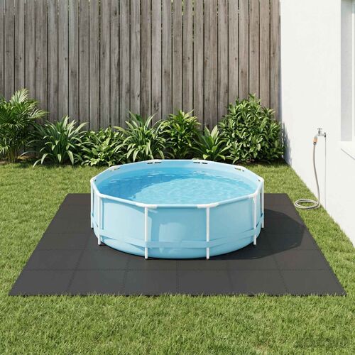vidaXL Tapis de sol de piscine 40 pcs Noir 14,4 m² Mousse EVA