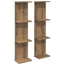 vidaXL Étagère Murale 2 pcs Chêne artisanal 22 x 15 x 100 cm