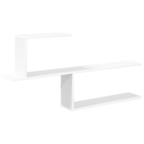 vidaXL Étagère Murale Blanc 122 x 18 x 60 cm Bois d'ingénierie