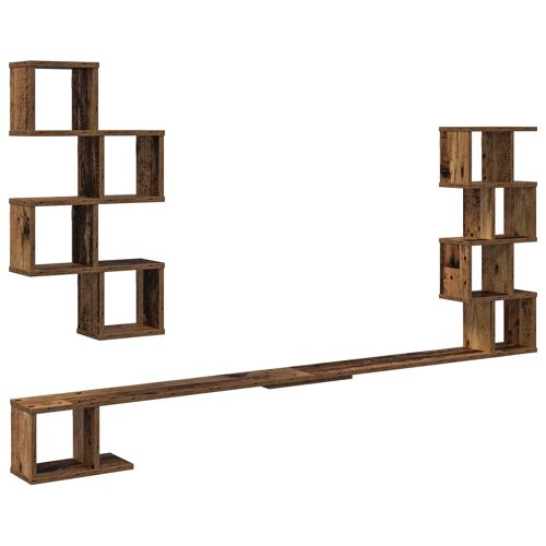 vidaXL Étagère murale pour téléviseur Bois ancien 180 x 15 x 94 cm
