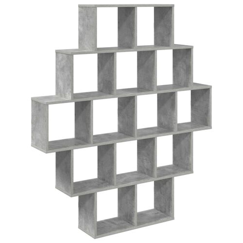vidaXL Étagère Murale Gris béton 120 x 20 x 136 cm Bois d'ingénierie