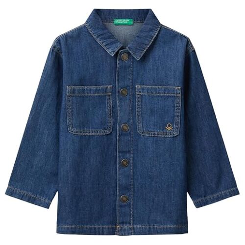 Benetton, Chemise En Jean, Taille: 5-6, Bleu, Enfants