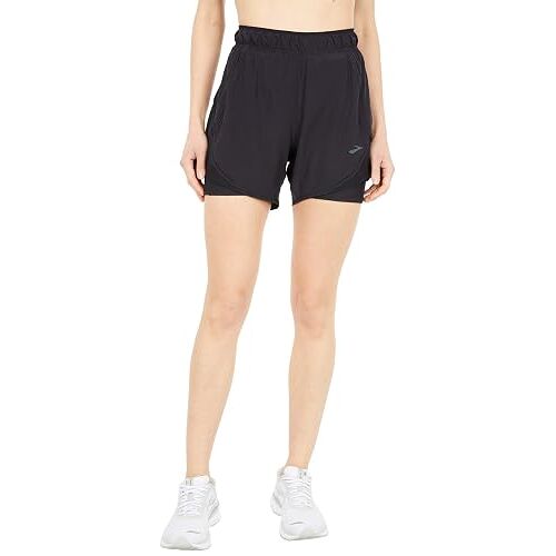 Short Brooks Chaser 2 En 1 W Femme Xs Noir