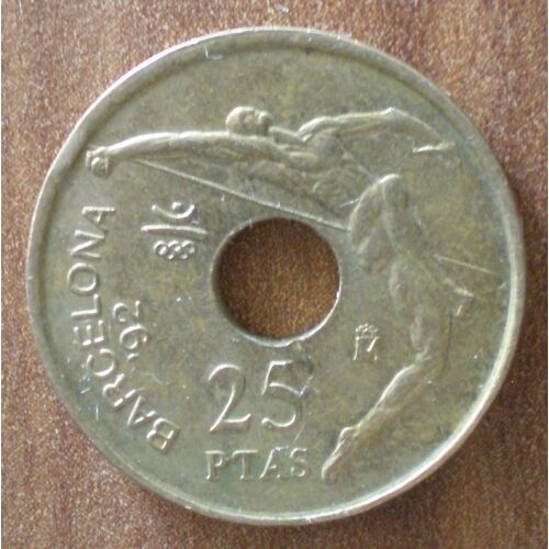 Espagne 25 Pesetas 1990 Piece Jeux Olympiques De Barcelone 1992 Peseta Spain