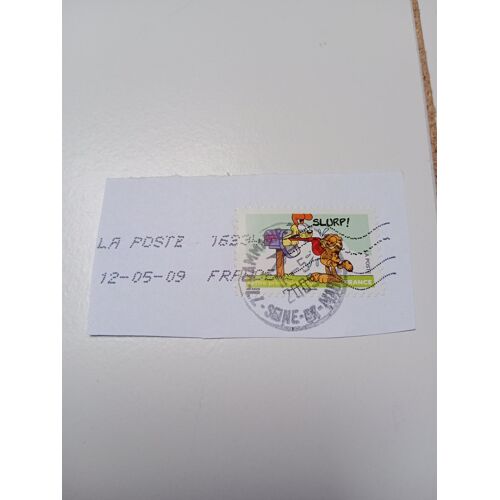 Timbre France Oblitéré Lettre 20g Yvert N°4274 Sourires Le Chat Garfield Slurp ! France De 2008 ++