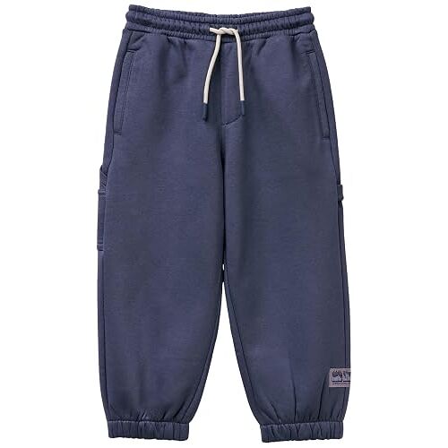 Benetton, Pantalon De Jogging En Coton Chaud, Taille: 3-4, Bleu Horizon, Enfants