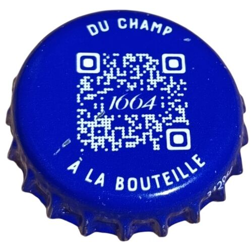 France Capsule Bière Beer Crown Cap 1664 Du Champ À La Bouteille Qr Code Rp586
