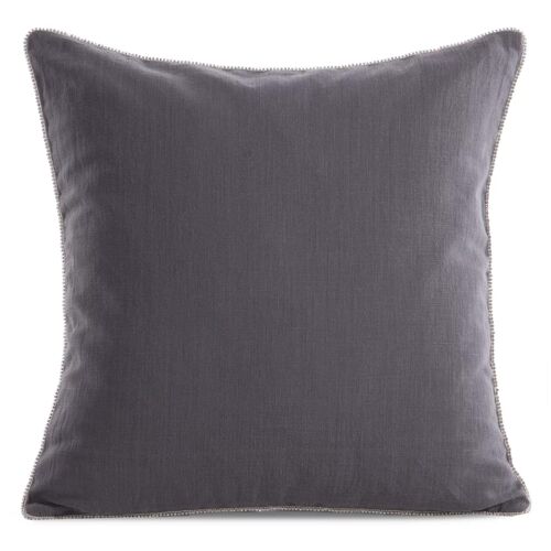 Eurofirany 415480 Taie D'oreiller Gris 43 X 43 Cm Lin, Coton