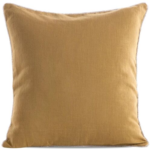 Eurofirany 415477 Taie D'oreiller Châtain Clair 43 X 43 Cm Lin, Coton