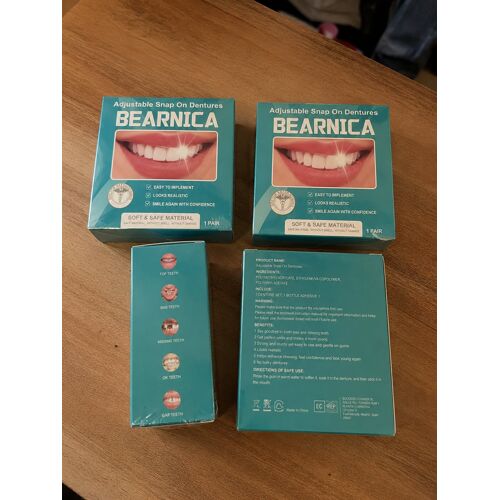 Bearnica Snap-On Dentures Ajustable – Faux Dentier Esthétique – Neuf