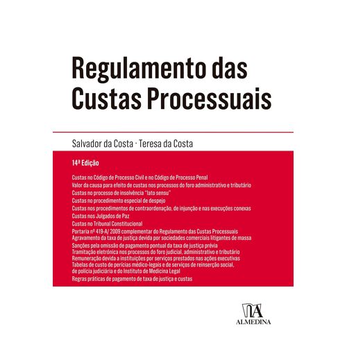 Regulamento Das Custas Processuais (Portuguese Edition)