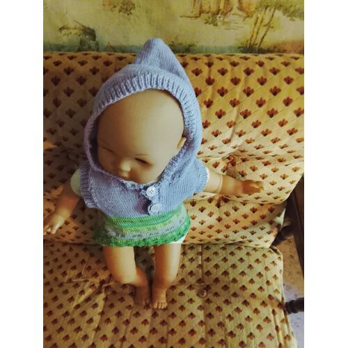 Pull A Capuche Garçon 6 Mois Fait Main