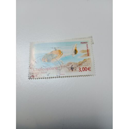 France Timbre Oblitéré 3,00€ Yvert N° 70 A France Poste Aérienne De 2007 Hélicoptère Ec30 De 2007 +