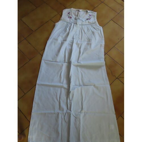 Chemise De Nuit Damart Bleue Brodée