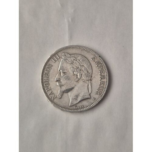 5 Francs Napoléon Iii En Argent.