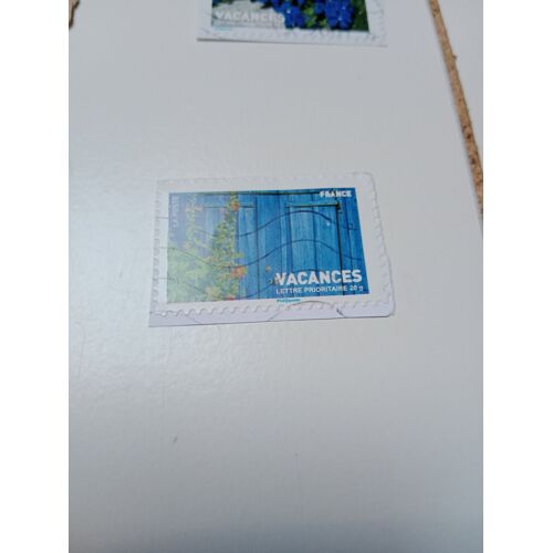 Timbre France Lettre 20g Oblitéré Yvert N° 4037 Timbres Pour Vacances Autoadhesif Détail D'Une Porte Peinte En Bleue Dec 2007++