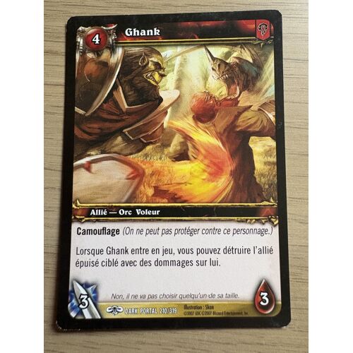 🇫🇷 Carte 210 /319 Ghank Tcg 2007 French World Of Warcraft Wow Dark Portal