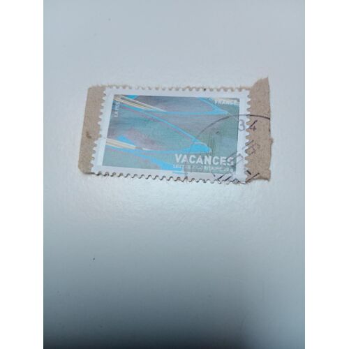 Timbre France Lettre 20g Oblitéré Yvert N° 4041 Autoadhésif Vacances Détail De Barques Peinte En Bleu De 2007+