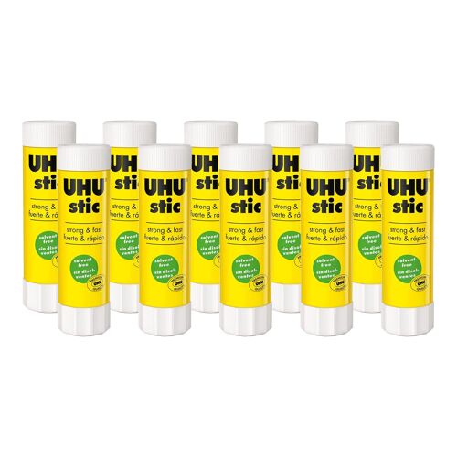 Lot De 10 Bâtons De Colle Blanche Uhu 8,2g