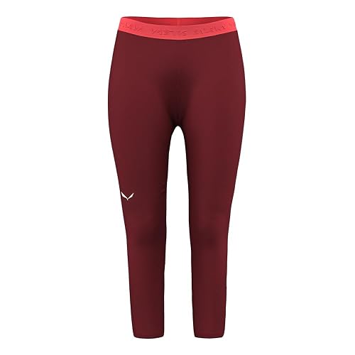 Salewa - Women's Cristallo Warm Amr 3/4 Tight - Sous-Vêtement Mérinos Taille 40, Rouge
