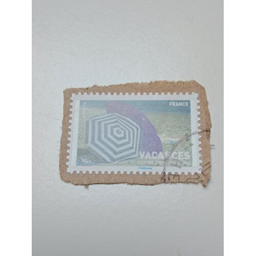 Timbre France Lettre 20g Oblitéré Yvert N° 4045 Et 160 Parasols Et Plage Vacances Bleus De 2007+