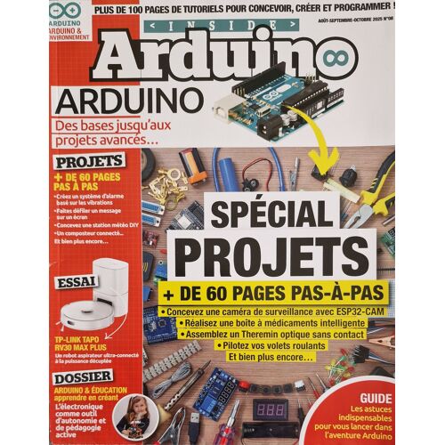 Inside Arduino 8 Spécial Projets + De 60 Pages Pas-A-Pas