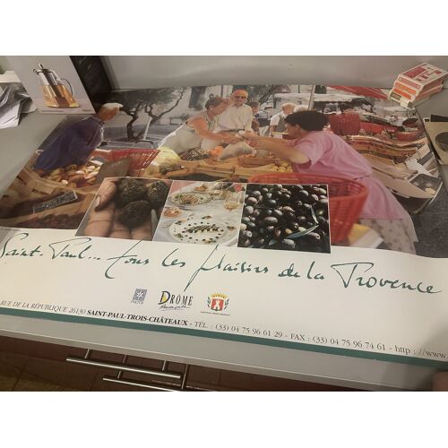 Affiche Vintage Marche De Saint Paul Trois Chateaux