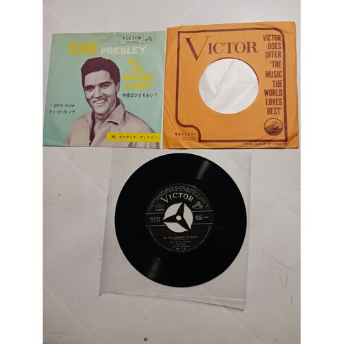 Elvis Presley Are You Lonesome Tonight 45 Tours Japan/ Japon 1960 Black Label Victor Ss 1252