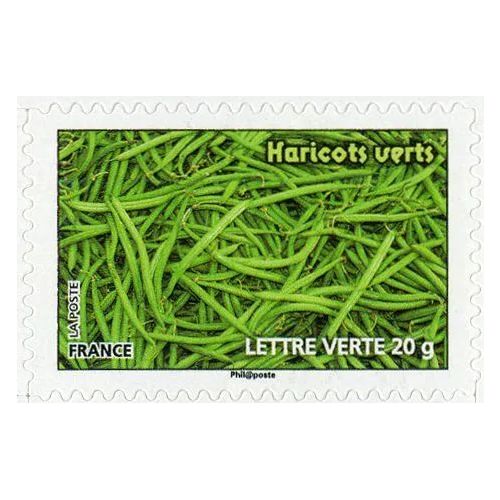 France 2012, Très Beau Timbre Autoadhésif Neuf** Luxe Yvert 742, "Des Légumes Pour Une Lettre Verte - Haricots Verts", Validité Permanente, Pour Collection Ou Affranchissement.