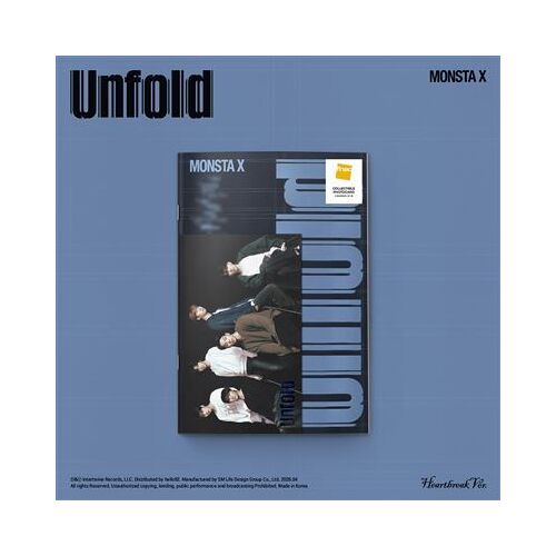 Album Cd Monsta X Unfold Heartbreak Ver. Avec Photobook Bleu