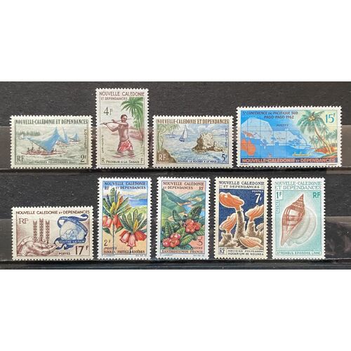 Lot De 9 Timbres Neufs** Nouvelle-Calédonie 1962 / 1971