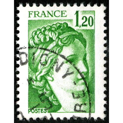 Timbre Oblitéré France , Postes , 1.20