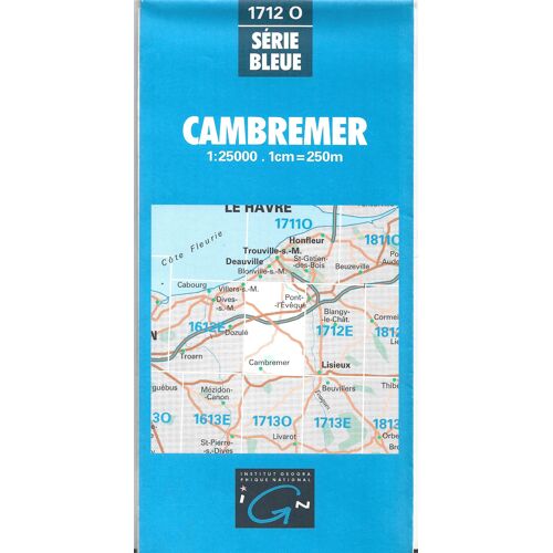 Carte Ign 1712 O Cambremer (1 : 25 000)