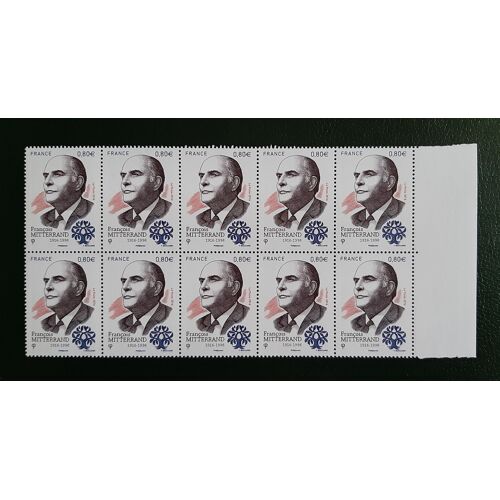 Bande 10 Timbres N°5089- François Mitterrand- 2016