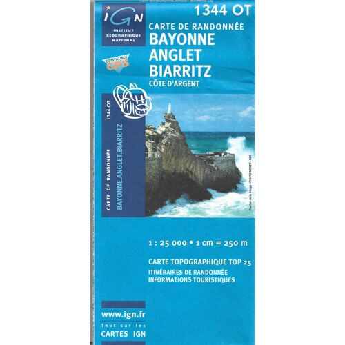 Carte Ign 1344 Ot. Bayonne-Anglet-Biarritz. Côte D'Argent (1 : 25 000)