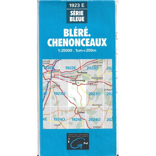 Carte Ign 1923 E. Blére. Chenonceaux (1 : 25 000)