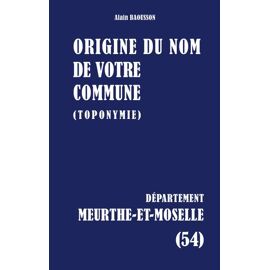 Origine Du Nom De Votre Commune