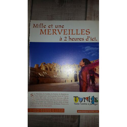 Publicité Papier: Bonjour Tunisie, Parue Dans La Presse En 2009