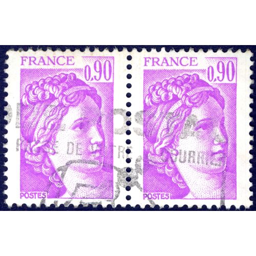 Deux Timbres Oblitérés France , Postes , 0.90