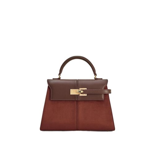 JW PEI Sac à main Elise Large Faux Suede Mocha Brown