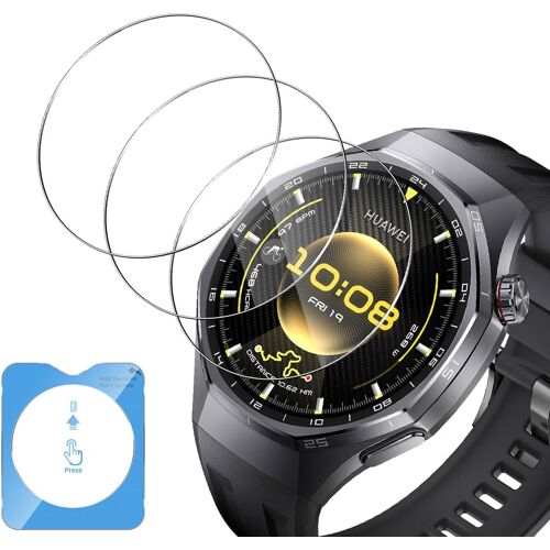 Kalanka-3 Pièces Verre Trempé Pour Huawei Watch Gt 6 Pro / Gt6 Pro 46mm, Qualité Supérieure Protection Écran Avec Cadre D'installation, 9h Dureté Hd Effacer Vitre, Anti Rayures, Sans Bulles Film