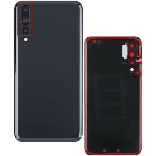 KALANKA-Kit de 3 n.1 cache-batterie + 1 lentille + 1 adhésif double face compatible pour Huawei P20 PRO CLT-L09C CLT-L29 CLT-L29C verre arrière Back Rear, coque arrière + autocollant + objectif camér