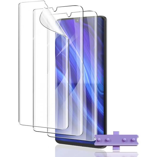 KALANKA-Film de Protection d'écran pour Huawei P30 Pro, 3 Pièces Hydrogel Transparent HD Souple en TPU Films, Anti-Rayures,Anti-Huil, Film de protection écran pour Huawei P30 Pro