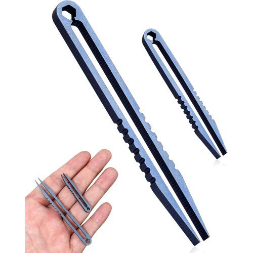 Kalanka-Lot De 2 Mini Pinces À Épiler En Titane, Pinces À Épiler Portables De Voyage Edc 