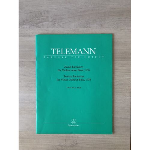 Partition Telemann 12 Fantaisies Pour Violon Sans Basse