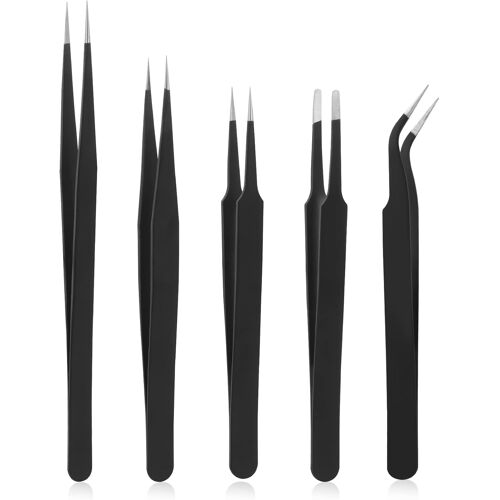 Kalanka-Lot De 5 Mini Pinces À Épiler En Acier Inoxydable De Qualité Supérieure Pour La Fabrication De Bijoux, Électronique, Fournitures Artisanales 