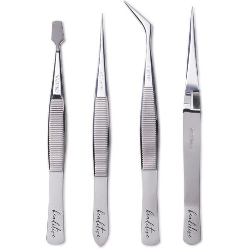 Kalanka-Ensemble Professionnel De Pinces De Précision En Acier Inoxydable - Pincettes Artisanales Pour Bijoux Et Nail Art - Outils De Sélection De Bijoux De Haute Précision 4 Pièces 